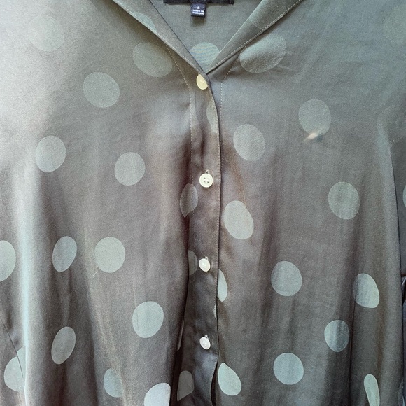 green polka dot madewell button down top size small - Picture 4 of 7